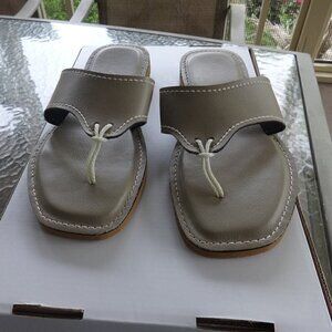 KINO men's gray sandals ( Lily) size 12, made in USA, leather, padded foot bed